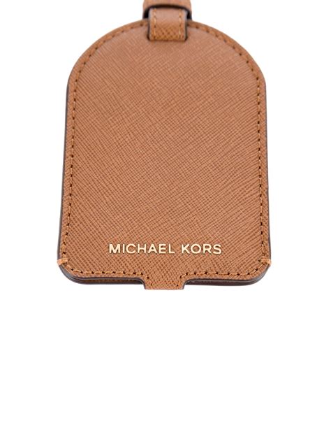 michael kors leather luggage tag|michael kors large suitcase.